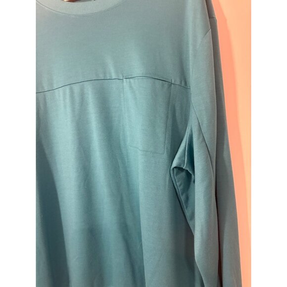 All In Motion Teal Long Sleeve Crewneck Sweatshirt XXL Recycled Polyester Spande - Picture 2 of 5